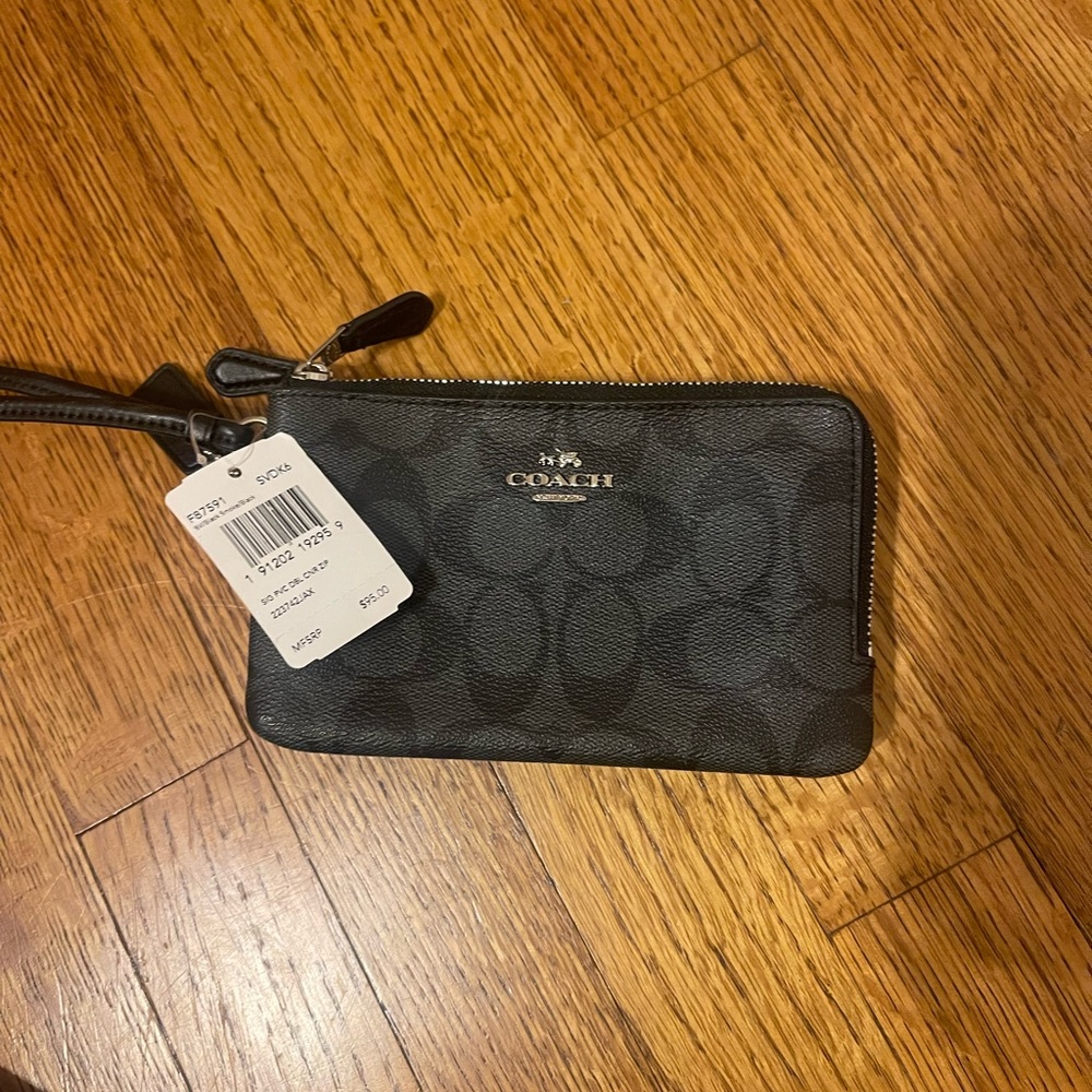 Coach Dark Gray Wristlet
